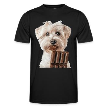 Maltese - Men's Functional T-Shirt - black - Front - AI Model Male 178 dark (178cm)