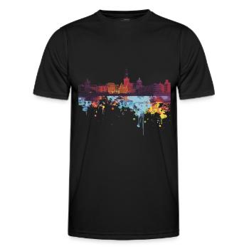 Den Helder - T-shirt sport Homme - noir - Devant - AI Model Male 178 dark (178cm)