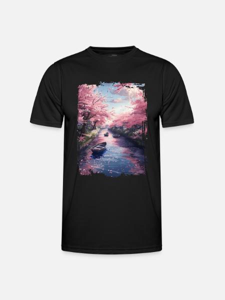 Japan - Männer Funktions-T-Shirt - Schwarz