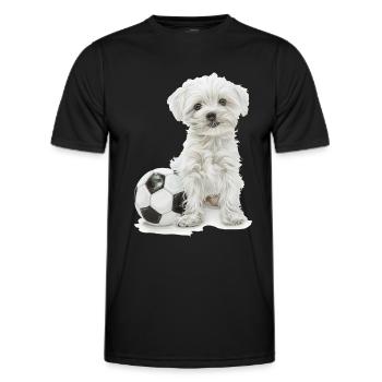 Maltese - Men's Functional T-Shirt - black - Front - AI Model Male 178 dark (178cm)