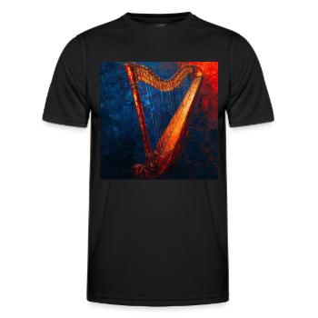 Harp - Men's Functional T-Shirt - black - Front - AI Model Male 178 dark (178cm)