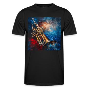 Trompete - Männer Funktions-T-Shirt - Schwarz - Vorne - AI Model Male 178 dark (178cm)