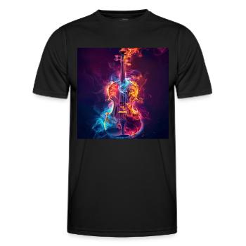 Violine - Männer Funktions-T-Shirt - Schwarz - Vorne - AI Model Male 178 dark (178cm)
