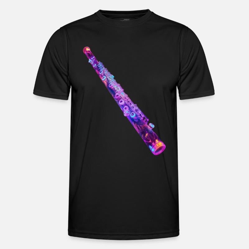 Querflöte Männer Funktions-T-Shirt