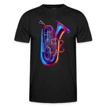 Tuba - Men's Functional T-Shirt - black - Front - AI Model Male 178 dark (178cm)