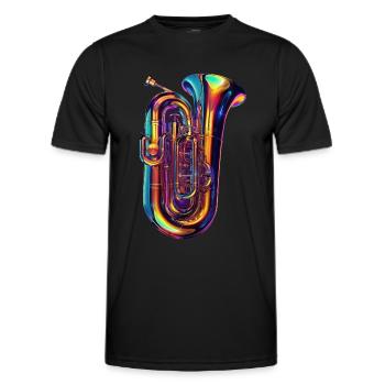 Tuba - Men's Functional T-Shirt - black - Front - AI Model Male 178 dark (178cm)