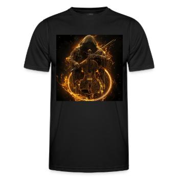Violine - Männer Funktions-T-Shirt - Schwarz - Vorne - AI Model Male 178 dark (178cm)
