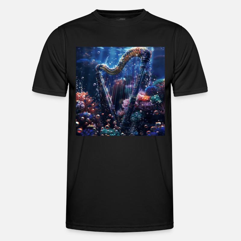 Harfe Männer Funktions-T-Shirt