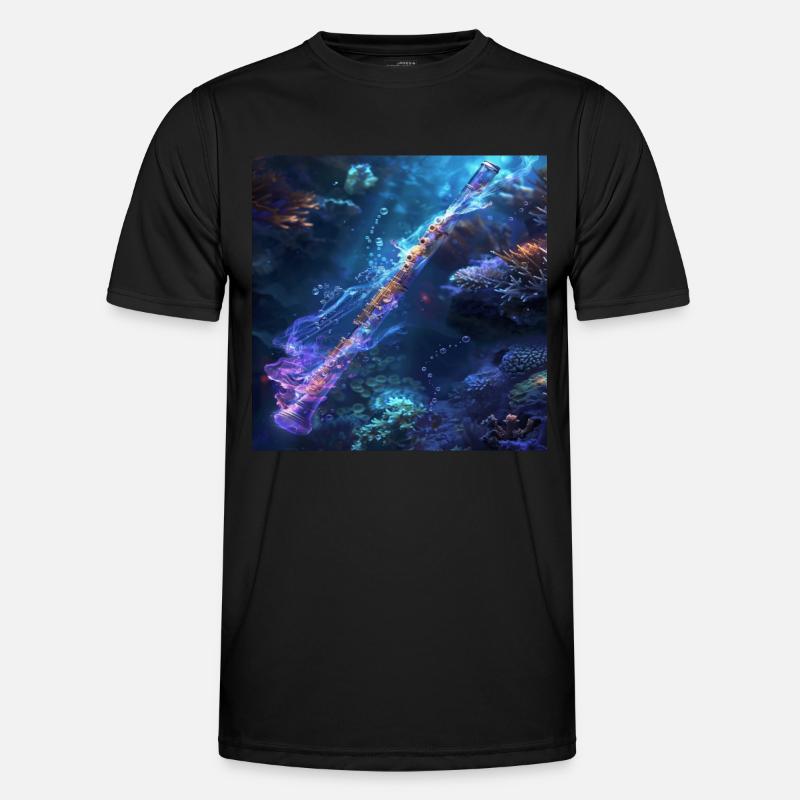 Querflöte Männer Funktions-T-Shirt