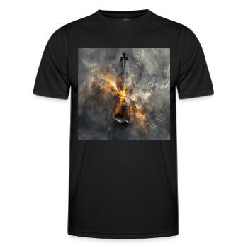 Violine - Männer Funktions-T-Shirt - Schwarz - Vorne - AI Model Male 178 dark (178cm)