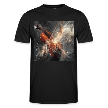 Violine - Männer Funktions-T-Shirt - Schwarz - Vorne - AI Model Male 178 dark (178cm)