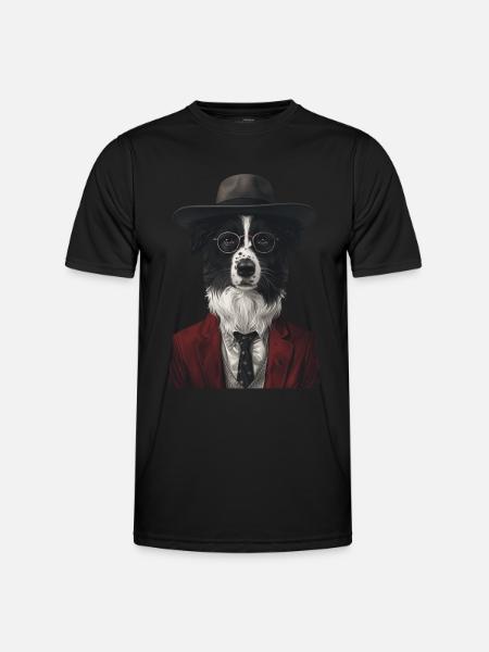 Border Collie - Männer Funktions-T-Shirt - Schwarz