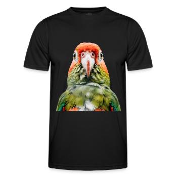 Sittiche - Männer Funktions-T-Shirt - Schwarz - Vorne - AI Model Male 178 dark (178cm)
