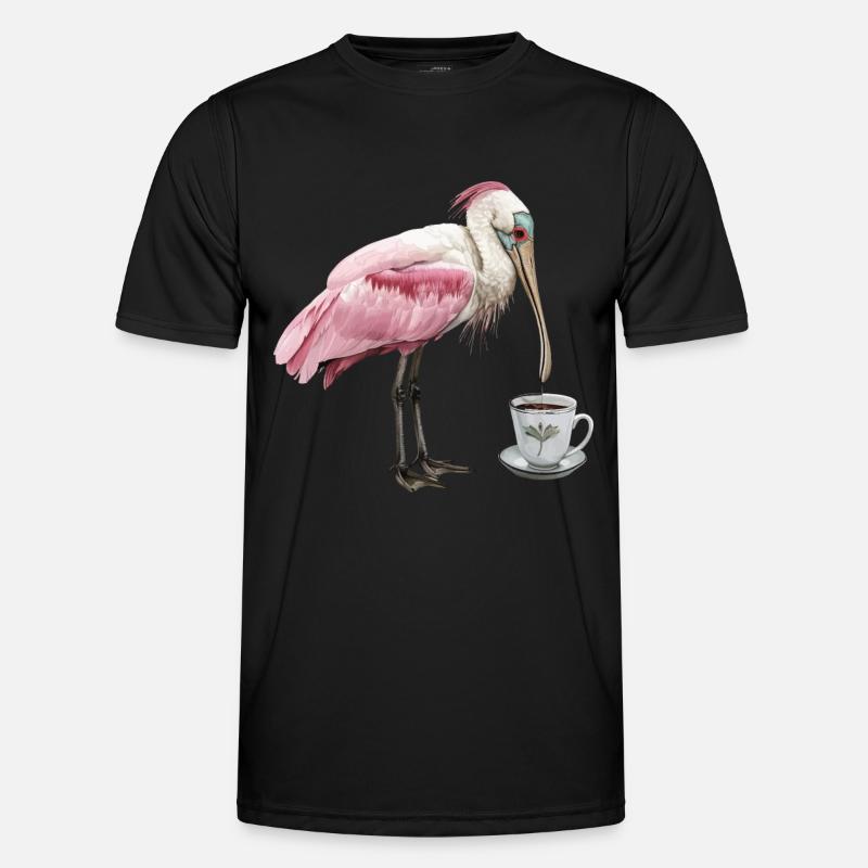 Löffel Kaffee - Männer Funktions-T-Shirt - Schwarz