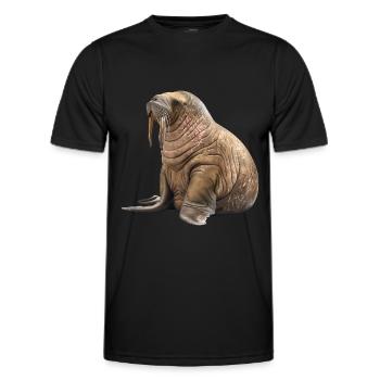 Walross - Männer Funktions-T-Shirt - Schwarz - Vorne - AI Model Male 178 dark (178cm)