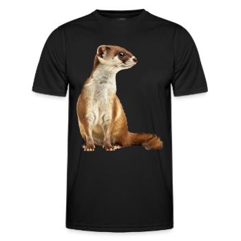 Wiesel - Männer Funktions-T-Shirt - Schwarz - Vorne - AI Model Male 178 dark (178cm)