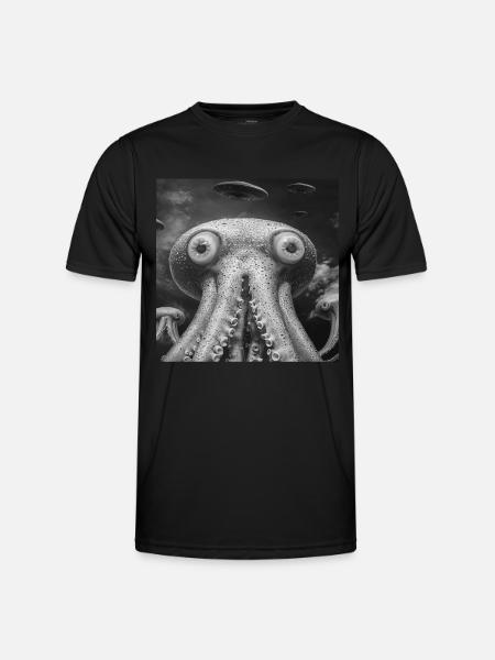 Tintenfisch - Männer Funktions-T-Shirt - Schwarz