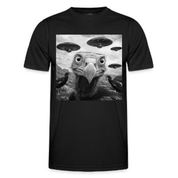 Geier - Männer Funktions-T-Shirt - Schwarz - Vorne - AI Model Male 178 dark (178cm)