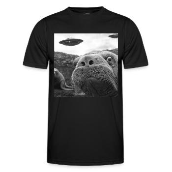 Walross - Männer Funktions-T-Shirt - Schwarz - Vorne - AI Model Male 178 dark (178cm)