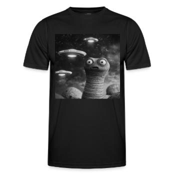 Wurm - Männer Funktions-T-Shirt - Schwarz - Vorne - AI Model Male 178 dark (178cm)