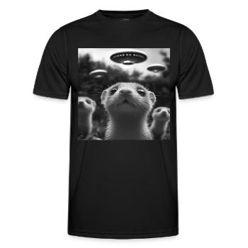 Wiesel - Männer Funktions-T-Shirt - Schwarz - Vorne - AI Model Male 178 dark (178cm)