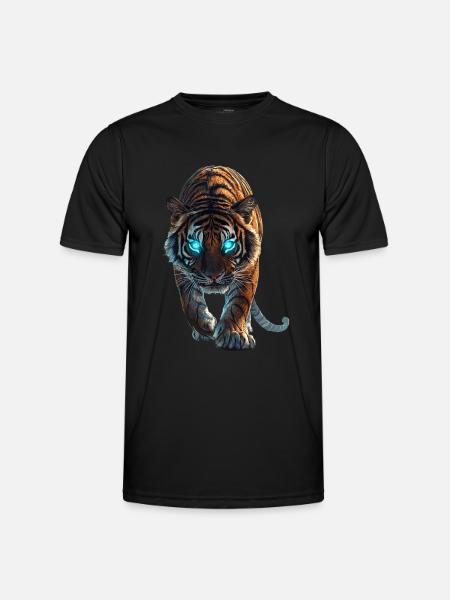 Tiger - Männer Funktions-T-Shirt - Schwarz
