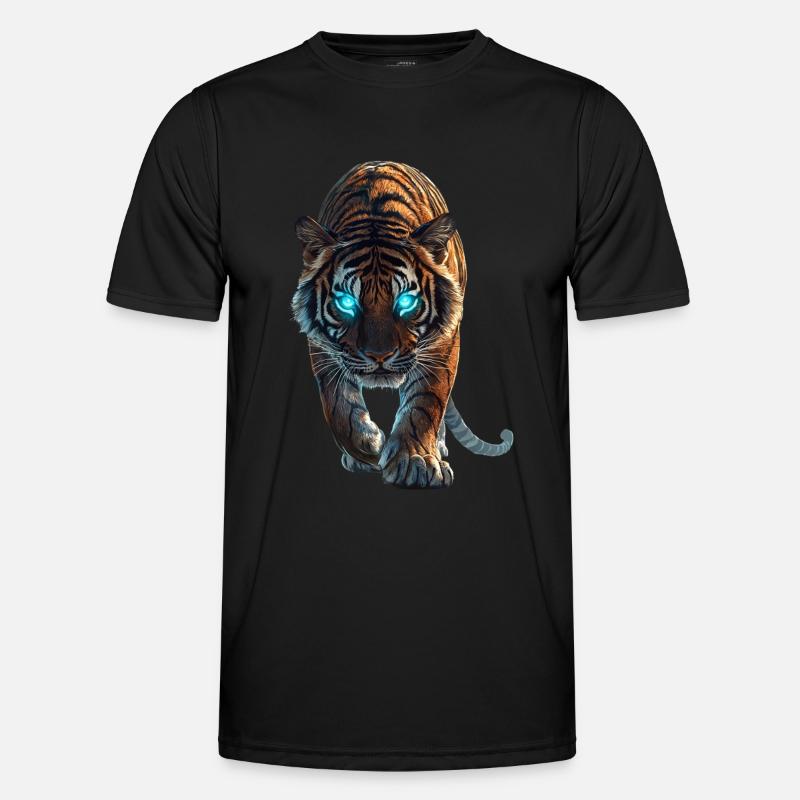 Tiger - Männer Funktions-T-Shirt - Schwarz