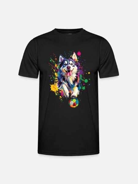 Alaskan Malamute - Männer Funktions-T-Shirt - Schwarz