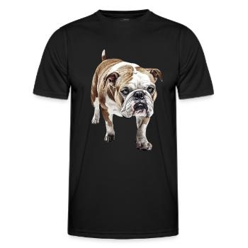 Bulldogge - Männer Funktions-T-Shirt - Schwarz - Vorne - AI Model Male 178 dark (178cm)