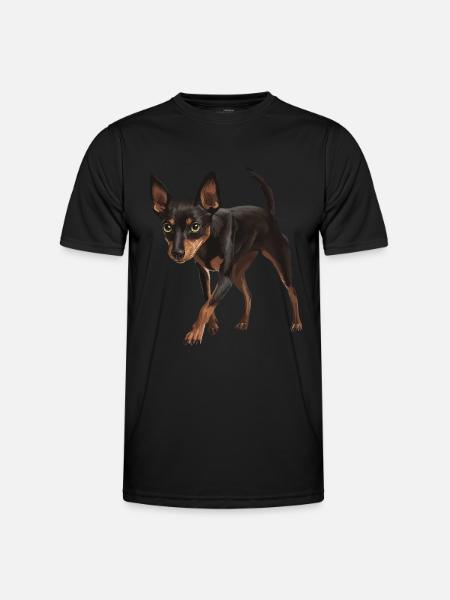 Zwergpinscher - Männer Funktions-T-Shirt - Schwarz