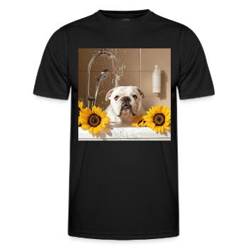 Bulldogge - Männer Funktions-T-Shirt - Schwarz - Vorne - AI Model Male 178 dark (178cm)