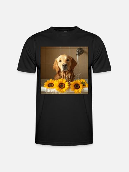 Golden Retriever - Männer Funktions-T-Shirt - Schwarz