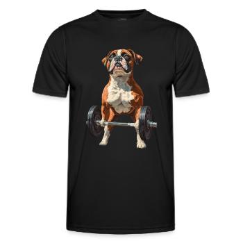 Boxer - Männer Funktions-T-Shirt - Schwarz - Vorne - AI Model Male 178 dark (178cm)