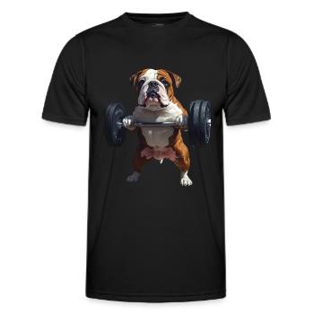 Bulldogge - Männer Funktions-T-Shirt - Schwarz - Vorne - AI Model Male 178 dark (178cm)