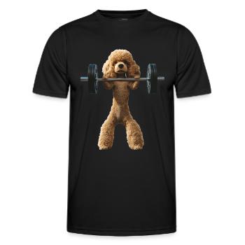 Pudel - Männer Funktions-T-Shirt - Schwarz - Vorne - AI Model Male 178 dark (178cm)