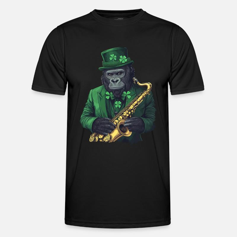 Gorilla - Männer Funktions-T-Shirt - Schwarz