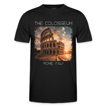 Das Kolosseum - Männer Funktions-T-Shirt - Schwarz - Vorne - AI Model Male 178 dark (178cm)