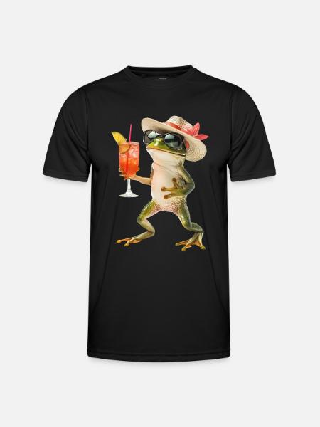 Frosch - Männer Funktions-T-Shirt - Schwarz