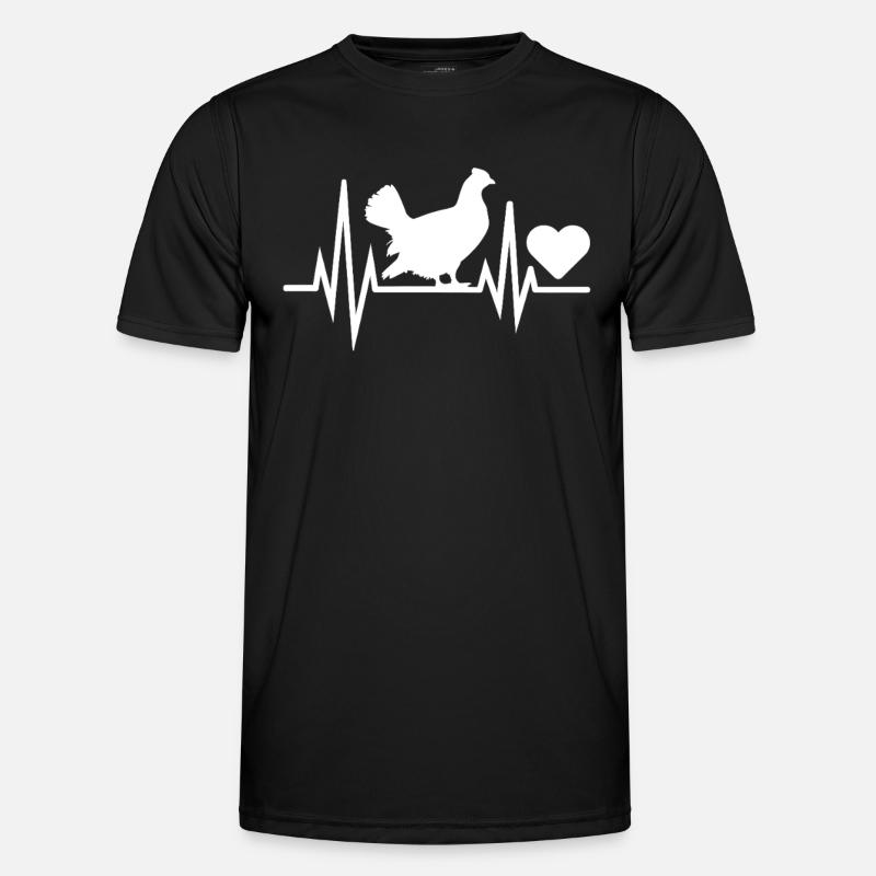 Auerhahn - Männer Funktions-T-Shirt - Schwarz