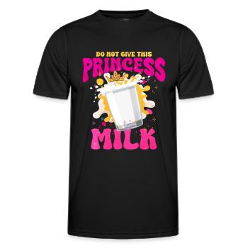 Milch - Männer Funktions-T-Shirt - Schwarz - Vorne - AI Model Male 178 dark (178cm)
