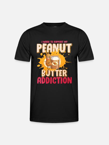 Erdnussbutter - Männer Funktions-T-Shirt - Schwarz