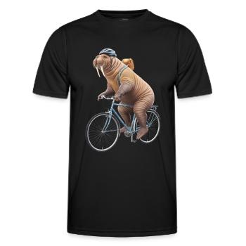 Walross - Männer Funktions-T-Shirt - Schwarz - Vorne - AI Model Male 178 dark (178cm)
