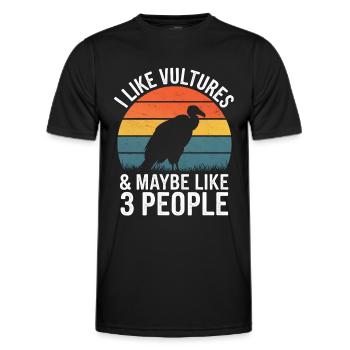 Geier - Männer Funktions-T-Shirt - Schwarz - Vorne - AI Model Male 178 dark (178cm)