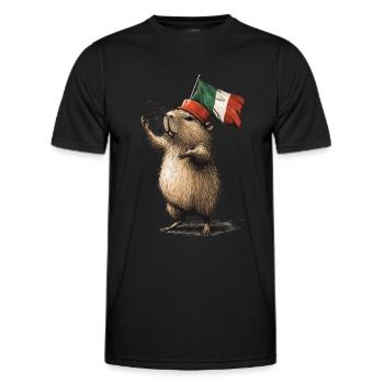 Wasserschwein - Männer Funktions-T-Shirt - Schwarz - Vorne - AI Model Male 178 dark (178cm)