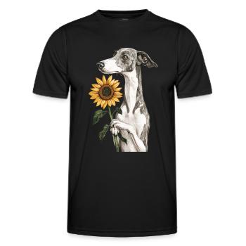 Windhund - Männer Funktions-T-Shirt - Schwarz - Vorne - AI Model Male 178 dark (178cm)