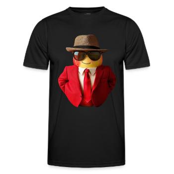Apfel - Männer Funktions-T-Shirt - Schwarz - Vorne - AI Model Male 178 dark (178cm)