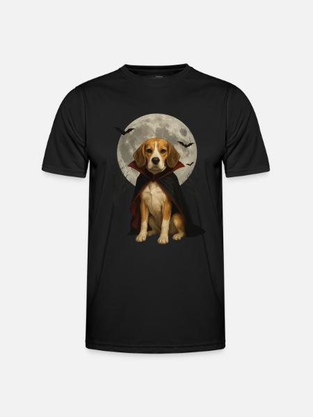 Beagle - Männer Funktions-T-Shirt - Schwarz