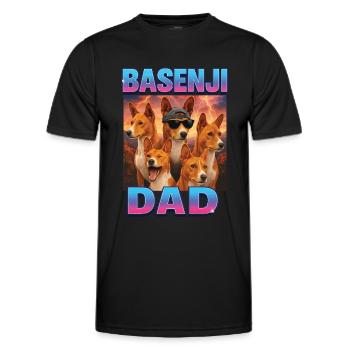 Basenji - Männer Funktions-T-Shirt - Schwarz - Vorne - AI Model Male 178 dark (178cm)