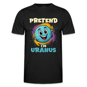 Uranus - Männer Funktions-T-Shirt - Schwarz - Vorne - AI Model Male 178 dark (178cm)