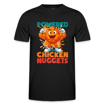 Chicken Nugget - Männer Funktions-T-Shirt - Schwarz - Vorne - AI Model Male 178 dark (178cm)